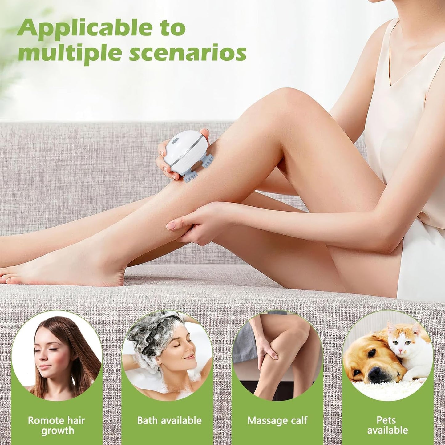 Portable Electric Head Massager For Scalp, Hair Massager For Hair Growth, Body Massager(6 Months Optional Warranty)